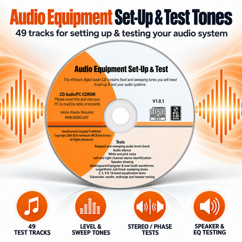 Audio equipment set test - audio, set-up